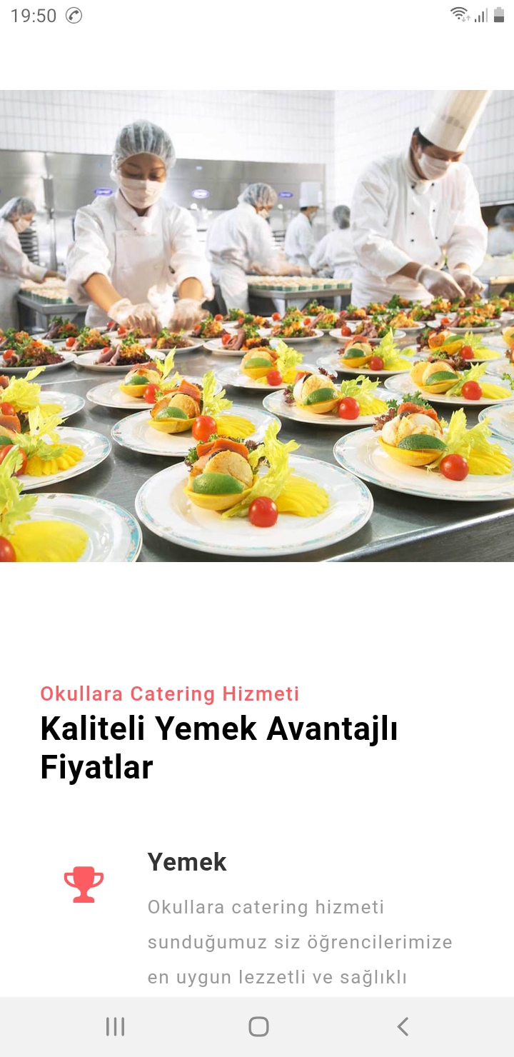 Taşımalı Yemek Hizmeti